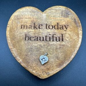 Staur marked 925 Sterling heart Pendant